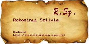 Rokosinyi Szilvia névjegykártya