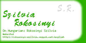 szilvia rokosinyi business card
